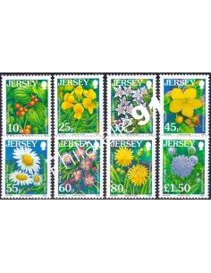 JERSEY, n° 1352 à 1359, collection timbres Europe