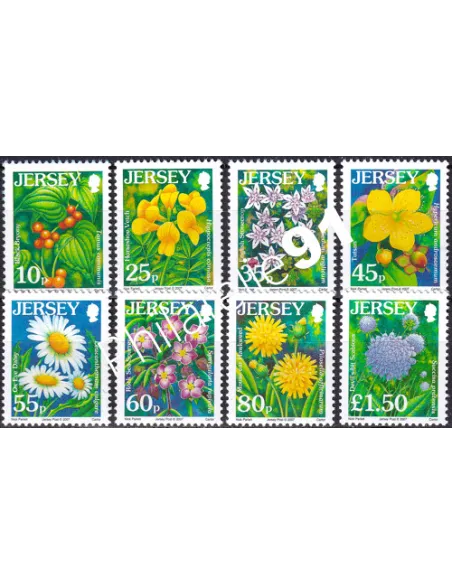 JERSEY, n° 1352 à 1359, collection timbres Europe