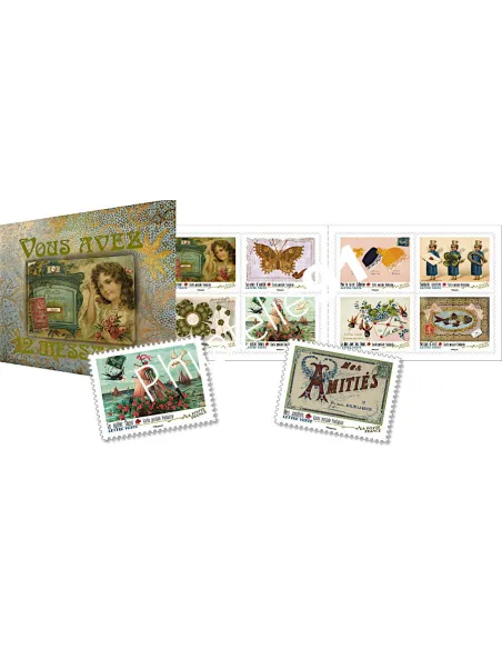 Carnet 2157, vous avez 12 messages, 150 ans de la carte postale