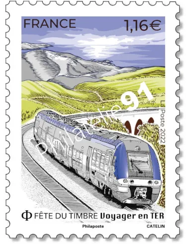 n° 5562 ** - Fête du Timbre - Voyager en TER