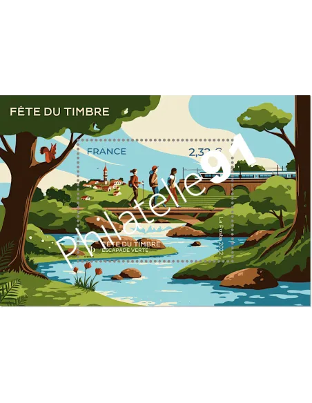 n° 5563 ** (F5563) - Feuille Fête du Timbre - Escapade verte