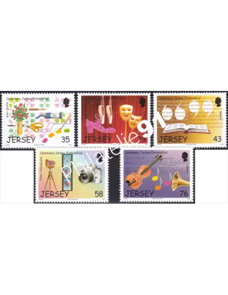 JERSEY, n° 1393 à 1397, collection timbres Europe