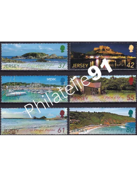 JERSEY, n° 1505 à 1510, collection timbres Europe