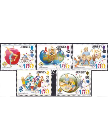 JERSEY, n° 1533 à 1537, collection timbres Europe