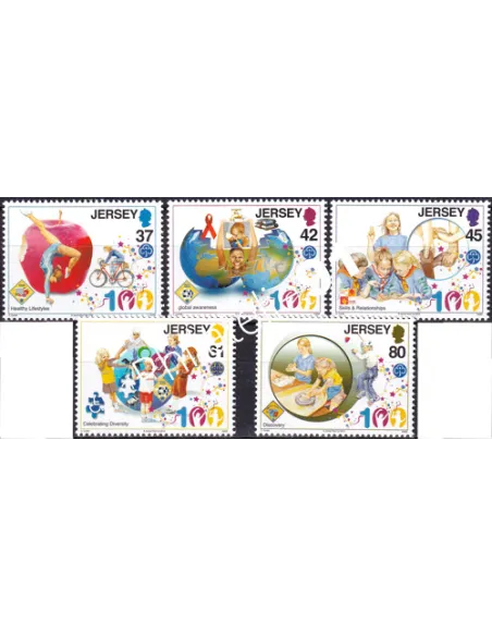 JERSEY, n° 1533 à 1537, collection timbres Europe