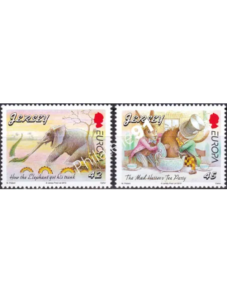 Timbres de JERSEY n° 1538 à 1539, collection timbres Europa