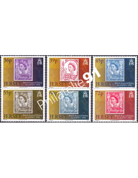 JERSEY, n° 1573 à 1578, collection timbres Europe