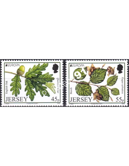 Timbres de JERSEY n° 1620 à 1621, collection timbres Europa