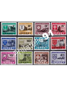 JERSEY, Timbres-Taxe n° 21 à 32, collection timbres Europe