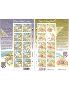 Guernesey, n° 818 à 819, en 2 feuilles, collection timbres Europe