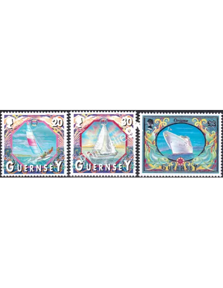 Guernesey, n° 865 à 867, collection timbres Europe