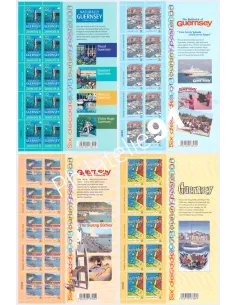 Guernesey, n° 979 à 982, en 4 feuilles, collection timbres Europe