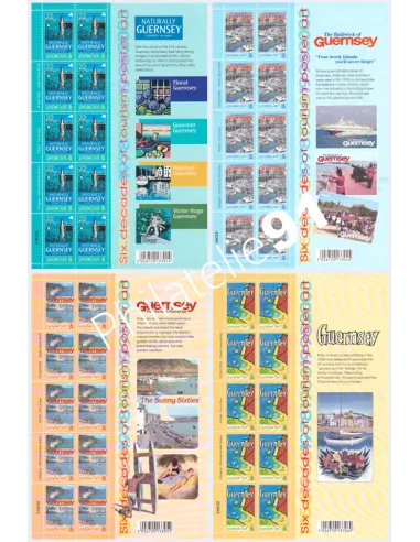 Guernesey, n° 979 à 982, en 4 feuilles, collection timbres Europe