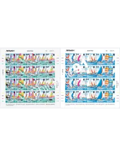 Jersey, n° 824 à 833, en 2 feuilles, collection timbres Europe