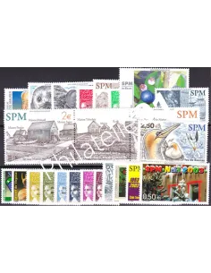 Année complète 2003 de Saint-Pierre-et-Miquelon,timbres Dom-Tom