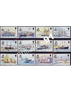 Timbres d'Ile de Man n° 564 à 575, bateaux, timbres d'Europe