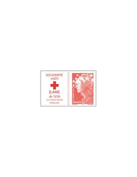 Timbre n° 4434 - "Solidarité Haïti"  Marianne Rouge