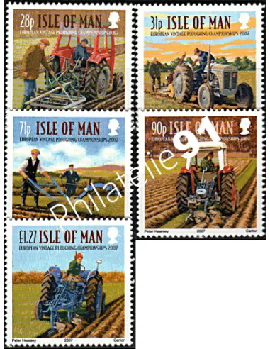Timbre d'ILE DE MAN n° 1430 à 1434 -  Concours européen de labours 2007