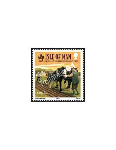 Timbre d'ILE DE MAN n° 1435 -  Concours européen de labours 2007