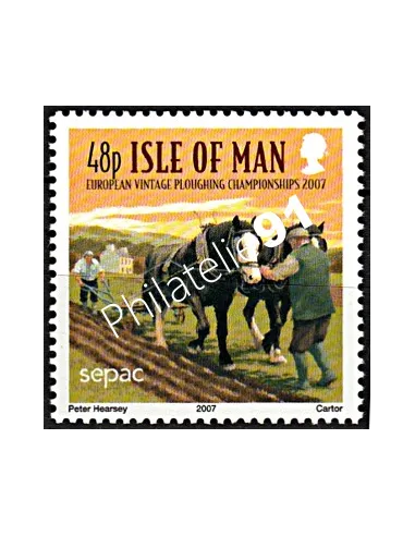 Timbre d'ILE DE MAN n° 1435 -  Concours européen de labours 2007