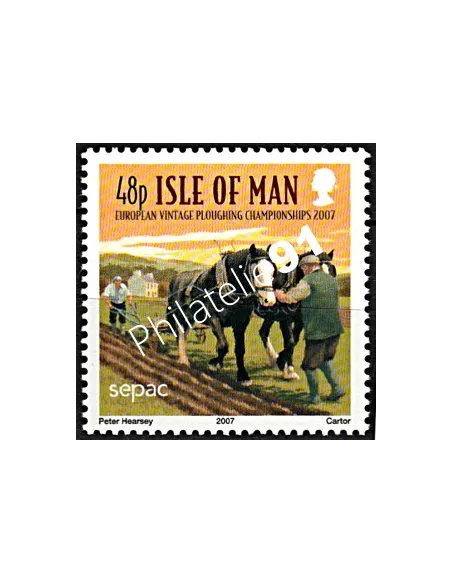 Timbre d'ILE DE MAN n° 1435 -  Concours européen de labours 2007
