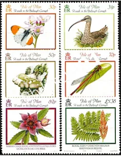 Timbre d'ILE DE MAN n° 1497 à 1502, Faune et flore, timbres d'Europe