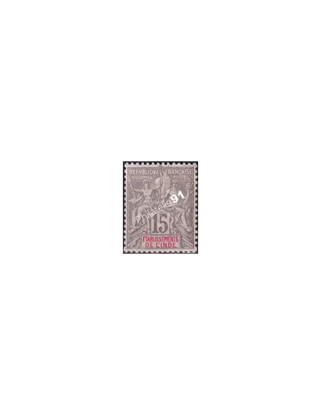 INDE, n° 15 charnière, Timbres des Colonies Françaises