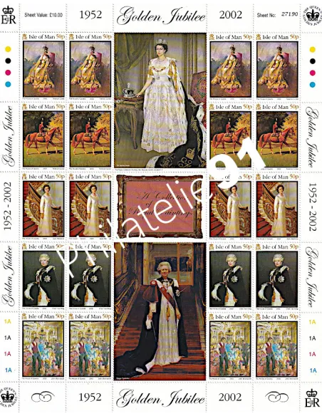 Timbres d'ILE DE MAN - 993 à 997. Feuille commemorative - Elizabeth II
