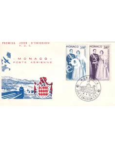 MONACO, Timbre PA n° 71 et 72 sur enveloppe 1er Jour, Timbres Monaco