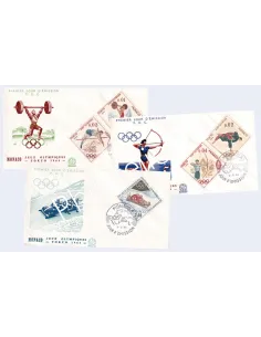 MONACO, Lot de timbres sur enveloppes 1er Jour, Timbres Monaco