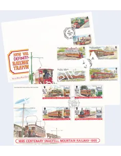 ILE DE MAN, Lot de 3 séries sur enveloppes 1er Jour, Timbres Europe