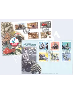 ILE DE MAN, Lot de 2 séries sur enveloppes 1er Jour, Timbres Europe