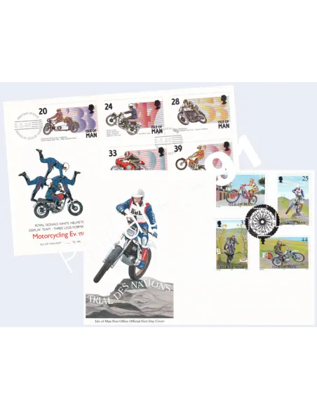 ILE DE MAN, Lot de 2 séries sur enveloppes 1er Jour, Timbres Europe