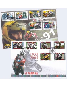 ILE DE MAN, Lot de 2 séries sur enveloppes 1er Jour, Timbres Europe