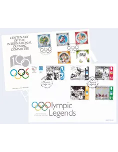 ILE DE MAN, Lot de 2 séries sur enveloppes 1er Jour, Timbres Europe