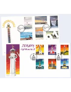 ILE DE MAN & JERSEY, Lot de 2 séries sur enveloppes 1er Jour, Europe