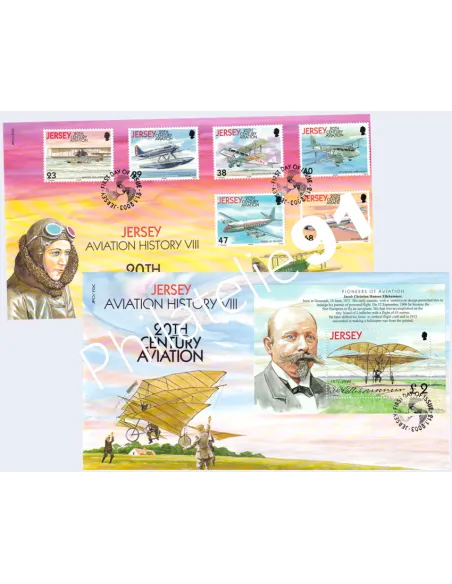 JERSEY, Lot de timbres sur enveloppes 1er Jour, Timbres Europe