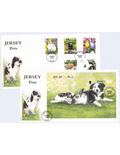 JERSEY, Lot de timbres sur enveloppes 1er Jour, Timbres Europe