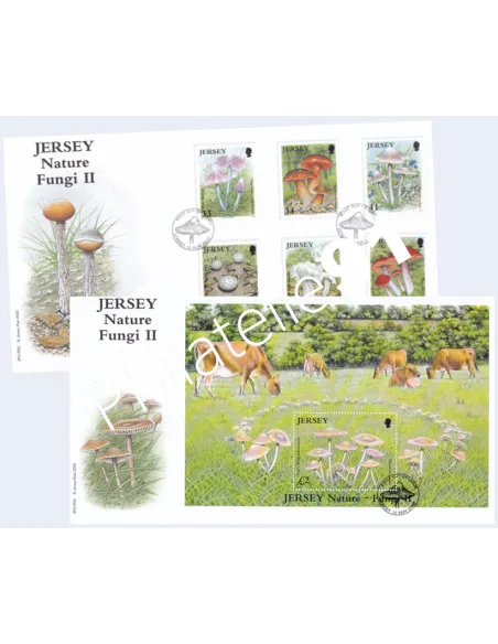 JERSEY, Lot de timbres sur enveloppes 1er Jour, Timbres Europe