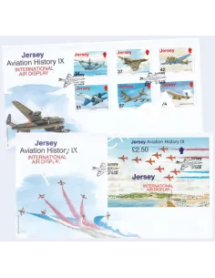 JERSEY, Lot de timbres sur enveloppes 1er Jour, Timbres Europe