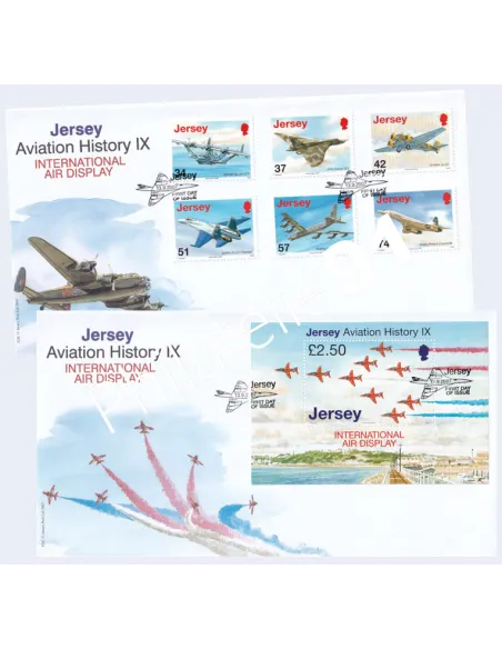 JERSEY, Lot de timbres sur enveloppes 1er Jour, Timbres Europe
