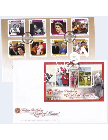 ILE DE MAN, Lot de timbres sur enveloppes 1er Jour, Timbres Europe