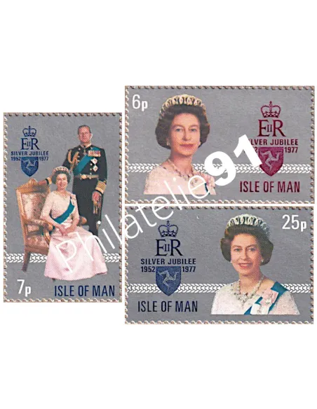 ILE DE MAN - n°   85 à 87 ** - Sa Majesté Elizabeth II
