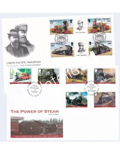 ILE DE MAN, Lot de 2 séries sur enveloppes 1er Jour, Timbres Europe