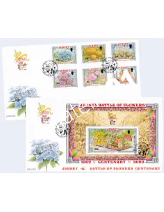 JERSEY, Lot de timbres sur enveloppes 1er Jour, Timbres Europe