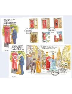 JERSEY, Lot de timbres sur enveloppes 1er Jour, Timbres Europe