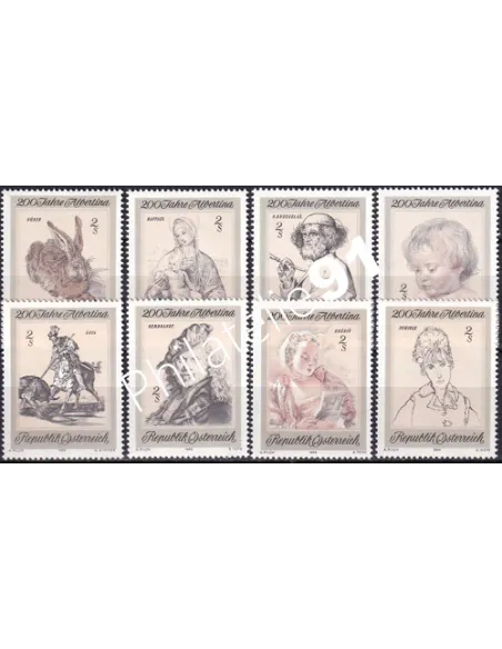 Autriche, n° 1142 à 1149, collection timbres Europe