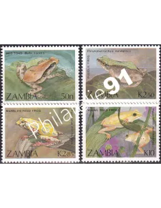 Zambie, n° 457 à 460, collection Timbres Afrique