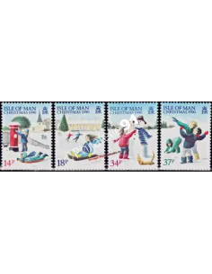 Timbres d'Ile de Man n° 477 à 480, Noël, collection timbres d'Europe