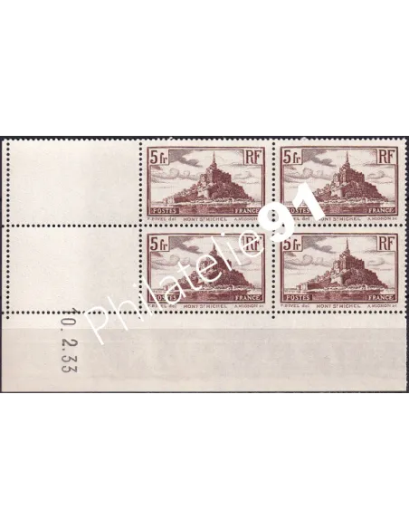 Coin daté sur Timbre n° 260, Collection timbres France